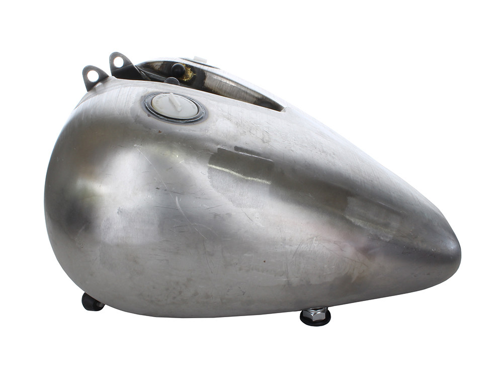 Rollies Speed Shop 5 Gallon Fuel Tank with provision for OEM Cam-Style Fuel Caps. Fits Big Twin 1936-Early 1984.