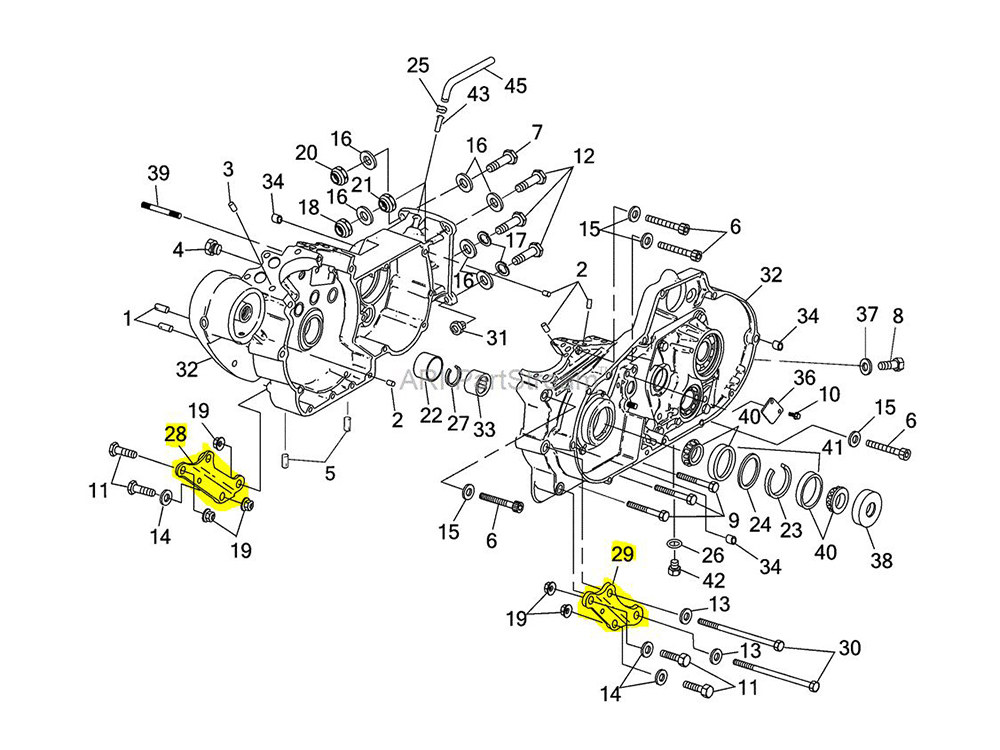 Rollies Speed Shop Front Engine Mount. Fits Sportster 1984-2003.