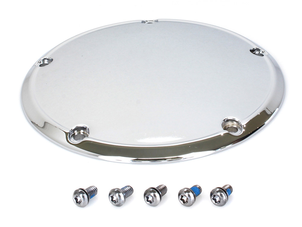 Rollies Speed Shop Derby Cover – Chrome. Fits Softail 1999-2018, Dyna 1999-2017 & Touring 1999-2015.