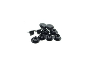 Rollies Speed Shop 3/8in. (10mm) Hole Plugs – Black. Pack of 10. Rollies Speed Shop 3/8in. (10mm) Hole Plugs – Black. Pack of 10.