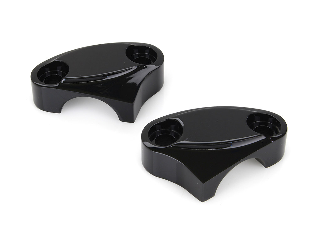 H/Bar Top Clamp; 2 Piece Blk