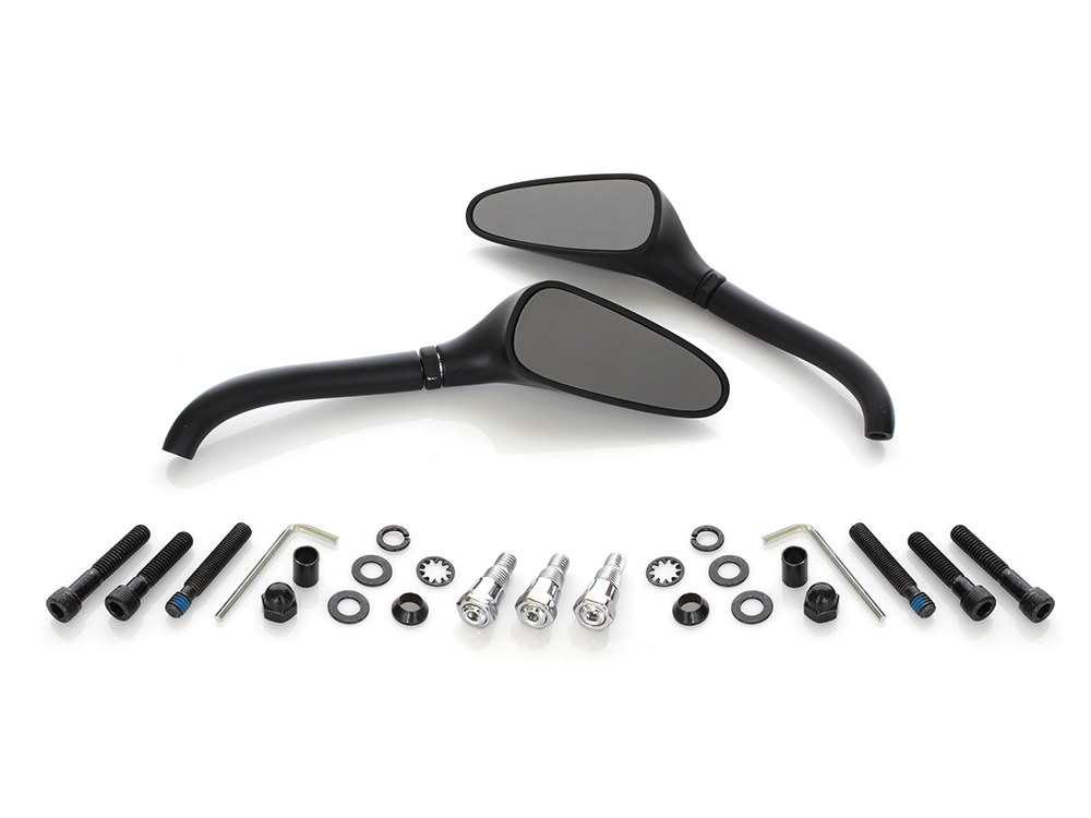 Rollies Speed Shop 3D Contour Mirrors – Black.