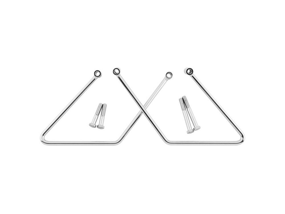 Rollies Speed Shop Saddlebag Supports – Chrome. Fits Softail 2000-2017 non 200 Tyre Models