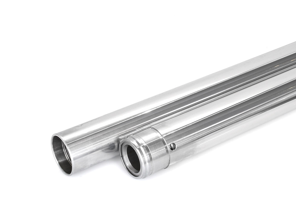 Rollies Speed Shop Hard Chrome Fork Tubes. +4in. Oversize. Fits 39mm Narrow Glide Front End 1994-2003