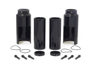 Rollies Speed Shop Six Piece Fork Cover Set – Black. Fits Softail Street Bob 2018up. Rollies Speed Shop Six Piece Fork Cover Set – Black. Fits Softail Street Bob 2018up.