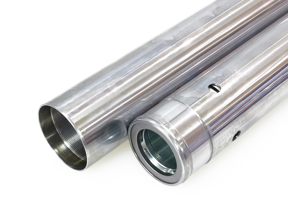 Rollies Speed Shop Hard Chrome Fork Tubes. +4in. Oversize. Fits Softail Models 2018up