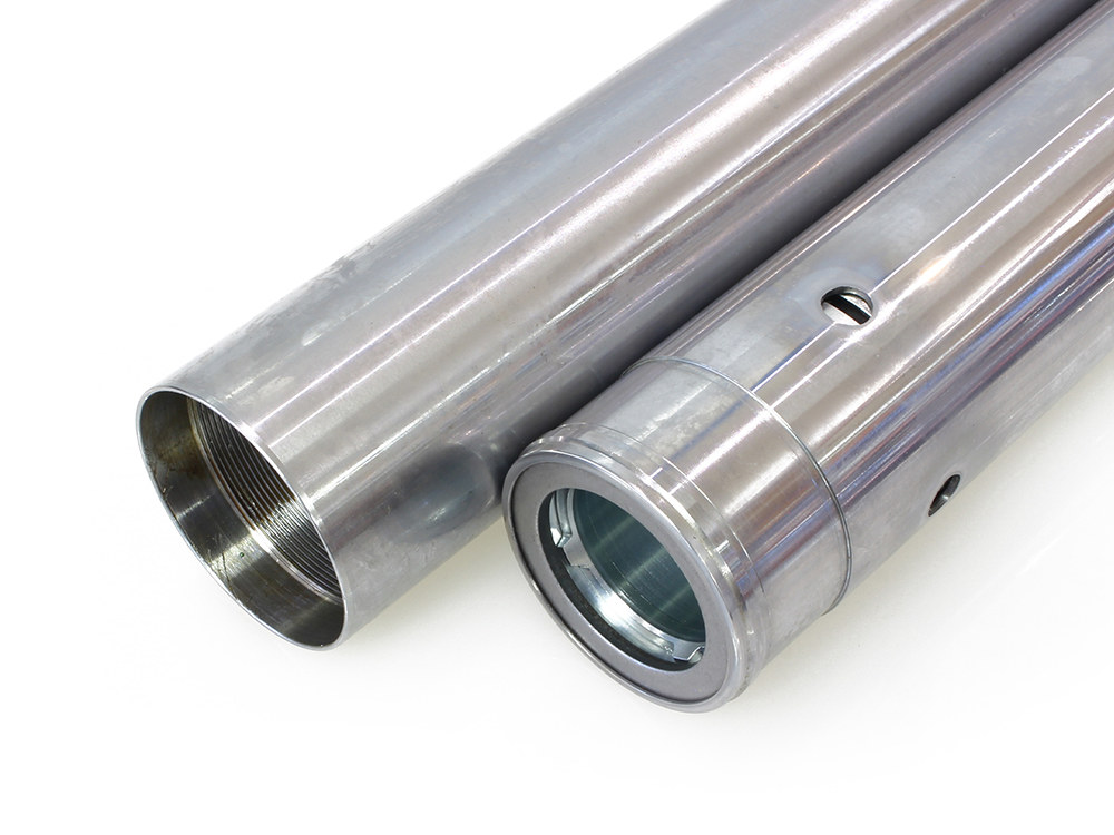 Rollies Speed Shop Hard Chrome Fork Tubes. Stock Length. Fits Softail Models 2018up