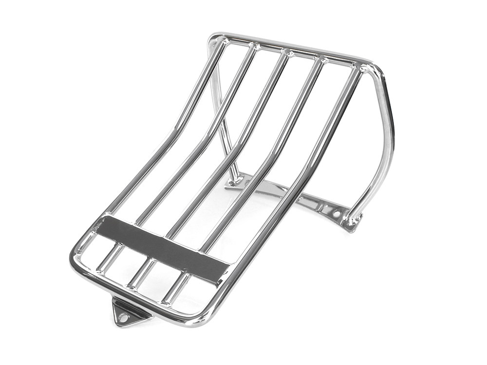 Rollies Speed Shop Luggage Rack – Chrome. Fits FXST 2006-2015 with 200 Rear Tyre & Bob Tail Fender.