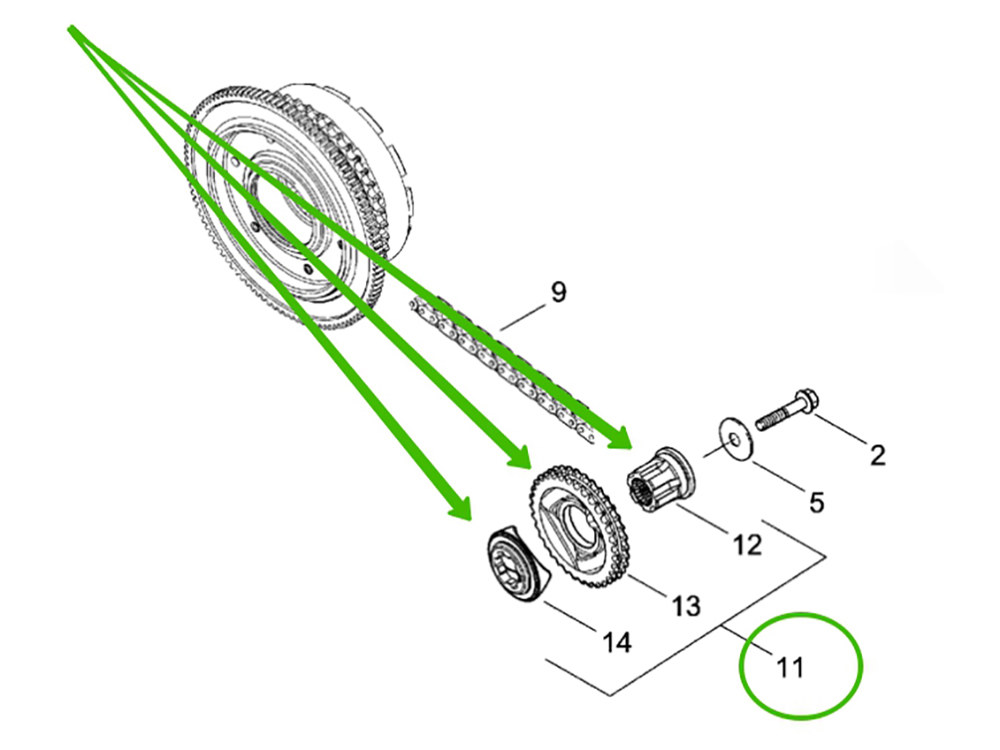 Rollies Speed Shop Compensator Sprocket Kit. Fits Big Twin 2006-2011 with 6 Speed Transmission.
