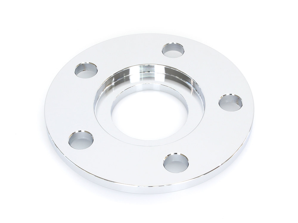 Rollies Speed Shop 1/4in. Pulley Spacer with Lip. Fits H-D 2000up Wheels. Chrome.
