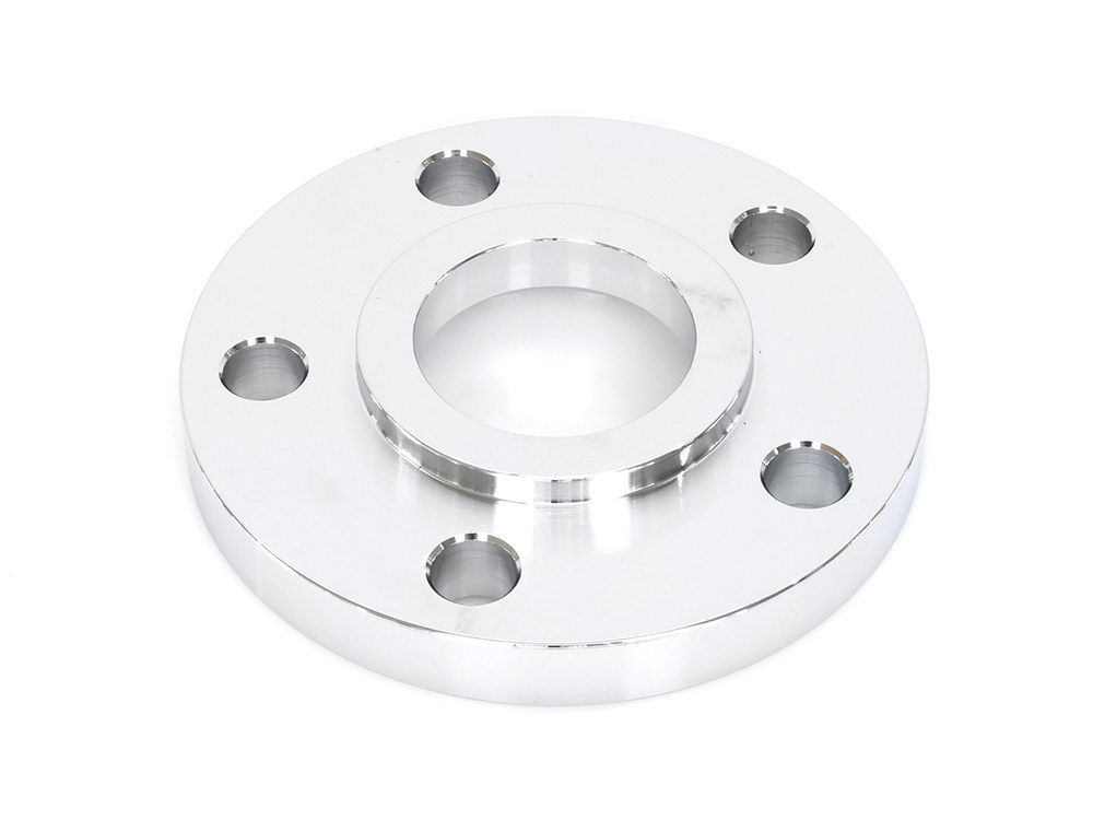 Rollies Speed Shop 1/2in. Pulley Spacer with Lip. Fits H-D 2000up Wheels. Chrome.