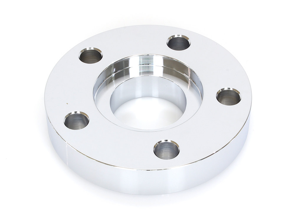 Rollies Speed Shop 3/4in. Pulley Spacer with Lip. Fits H-D 2000up Wheels. Chrome.