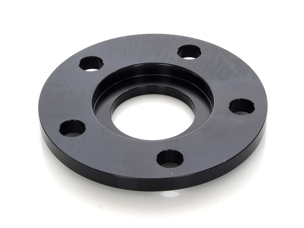 Rollies Speed Shop 5/16in. Pulley Spacer with Lip. Fits H-D 2000up Wheels. Gloss Black.