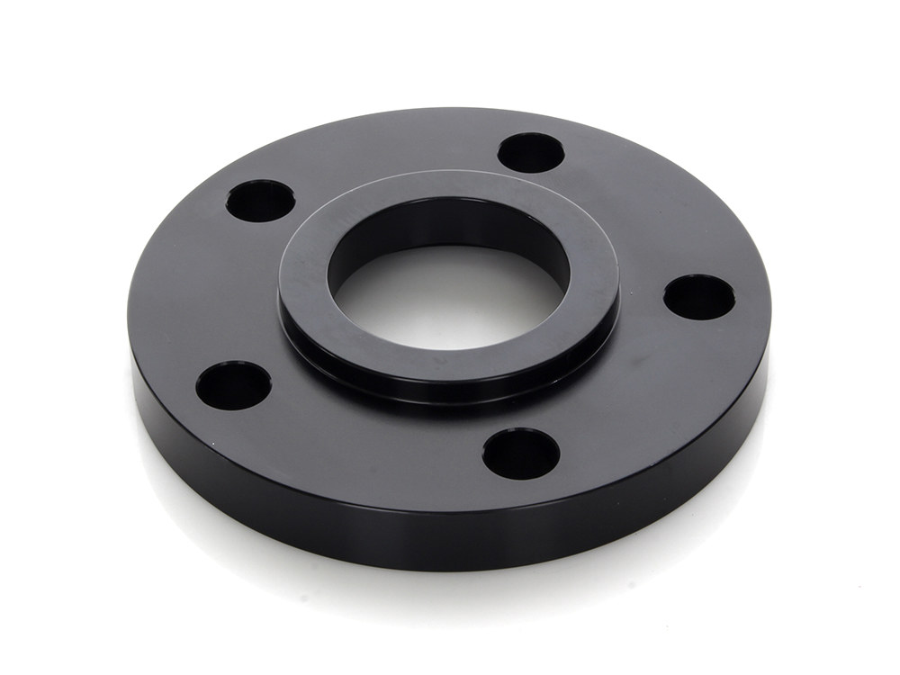 Rollies Speed Shop 1/2in. Pulley Spacer with Lip. Fits H-D 2000up Wheels. Gloss Black.