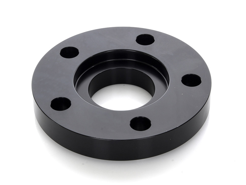 Rollies Speed Shop 5/8in. Pulley Spacer with Lip. Fits H-D 2000up Wheels. Gloss Black.