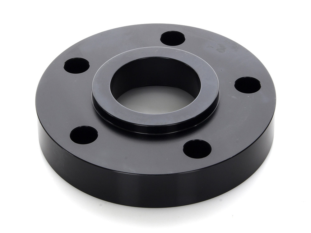 Rollies Speed Shop 3/4in. Pulley Spacer with Lip. Fits H-D 2000up Wheels. Gloss Black.