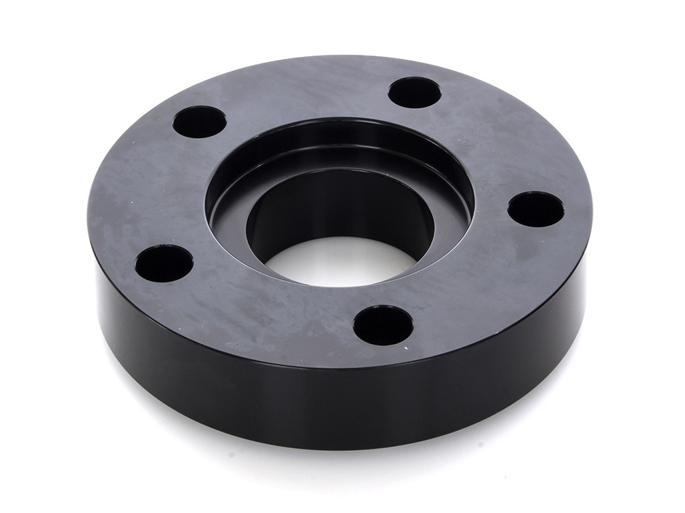 Rollies Speed Shop 7/8in. Pulley Spacer with Lip. Fits H-D 2000up Wheels. Gloss Black.