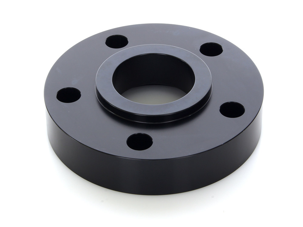 Rollies Speed Shop 7/8in. Pulley Spacer with Lip. Fits H-D 2000up Wheels. Gloss Black.