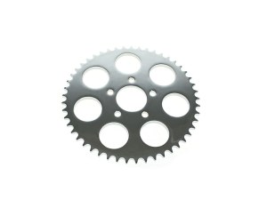 Rollies Speed Shop 49 Tooth, Flat Steel Rear Chain Sprocket – Chrome. Fits Big Twin 2000up & Sportster 2000-2021. Rollies Speed Shop 49 Tooth, Flat Steel Rear Chain Sprocket – Chrome. Fits Big Twin 2000up & Sportster 2000-2021.