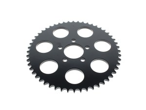 Rollies Speed Shop 52 Tooth, Flat Steel Rear Chain Sprocket – Gloss Black. Fits Big Twin 2000up & Sportster 2000-2021. Rollies Speed Shop 52 Tooth, Flat Steel Rear Chain Sprocket – Gloss Black. Fits Big Twin 2000up & Sportster 2000-2021.