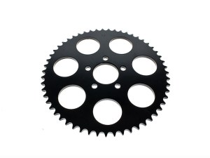 Rollies Speed Shop 55 Tooth, Flat Steel Rear Chain Sprocket – Gloss Black. Fits Big Twin 2000up & Sportster 2000-2021. Rollies Speed Shop 55 Tooth, Flat Steel Rear Chain Sprocket – Gloss Black. Fits Big Twin 2000up & Sportster 2000-2021.
