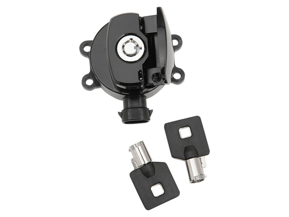 Rollies Speed Shop Ignition Switch – Gloss Black. Fits Softail 2011-2017, Road King 2014up & Most Dyna Models 2012-2017.