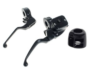 Rollies Speed Shop Handlebar Control Kit – Black. Fits Most Big Twin & Sportster 1996-2011 Models with Front Dual Disc Rotors. Rollies Speed Shop Handlebar Control Kit – Black. Fits Most Big Twin & Sportster 1996-2011 Models with Front Dual Disc Rotors.