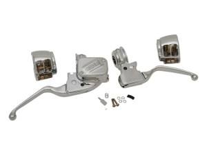 Rollies Speed Shop Handlebar Control Kit – Chrome. Fits Single Disc Softail 2015-2024 Rollies Speed Shop Handlebar Control Kit – Chrome. Fits Single Disc Softail 2015-2024
