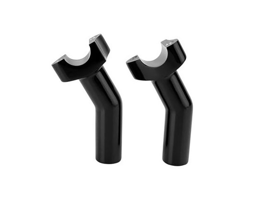 Rollies Speed Shop 4-1/2in. Pullback Risers – Black. Fits 1in. Handlebar.