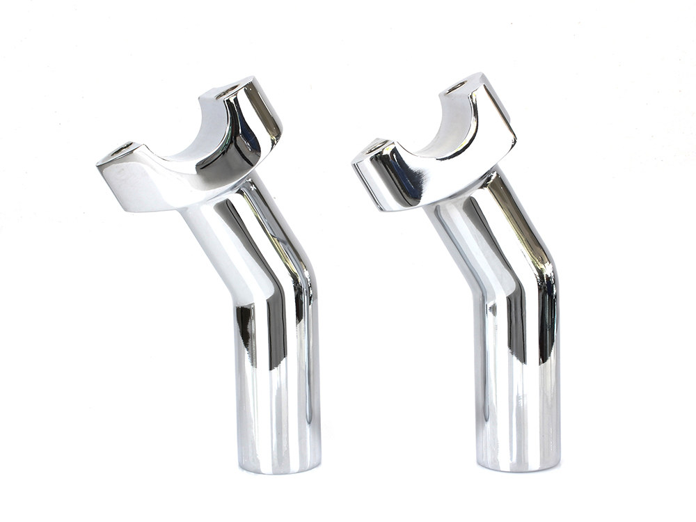 Rollies Speed Shop 4-1/2in. Pullback Risers – Chrome. Fits 1in. Handlebar.