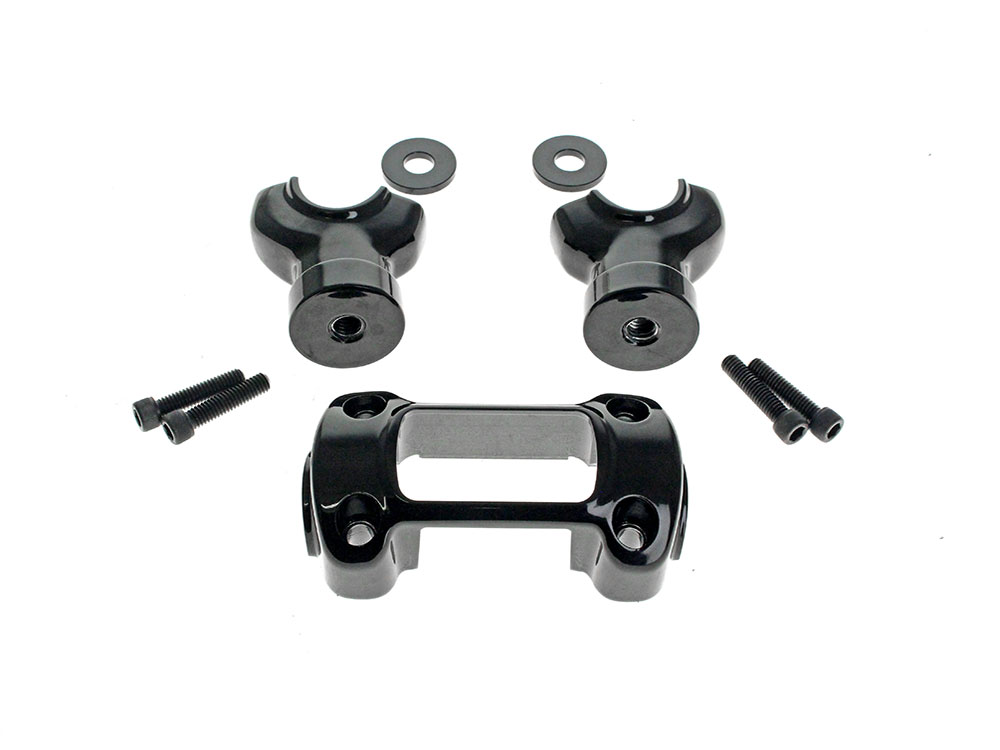 Rollies Speed Shop 1.5in. Tall Risers x 1-1/4in. Clamp – Black. Fits Softail Breakout 2018-2024 & Street Bob, Low Rider ST, Standard 2018-2024 with 1-1/4in. Bars
