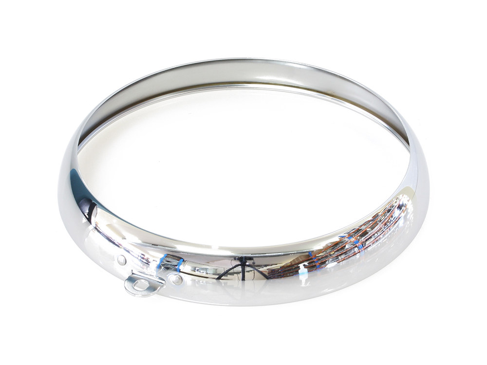 Rollies Speed Shop Chrome 7in. Headlight Trim Ring. Fits FL Softail 1986-2017