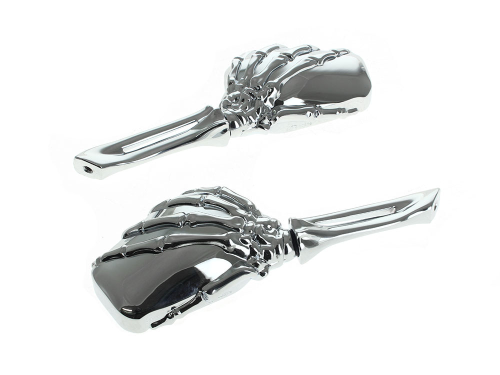 Rollies Speed Shop Skeleton Hand Mirrors – Chrome