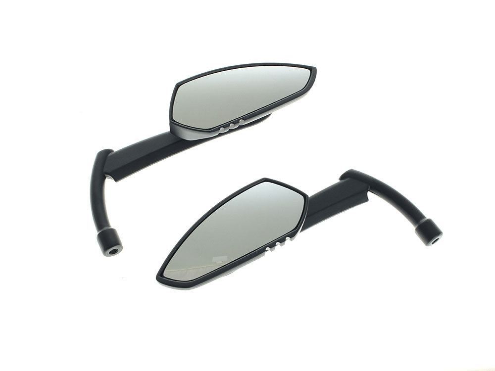 Rollies Speed Shop Scythe Mirrors with Blade Stem – Black