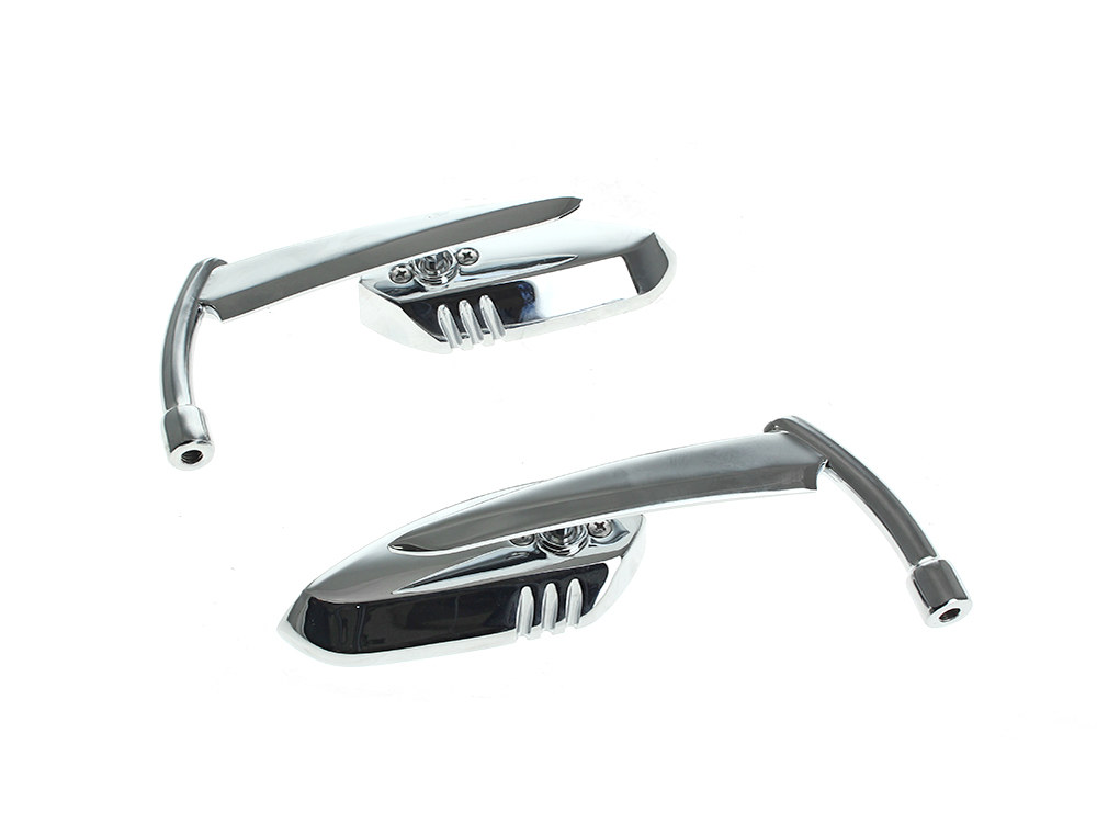 Rollies Speed Shop Scythe Mirrors with Blade Stem – Chrome