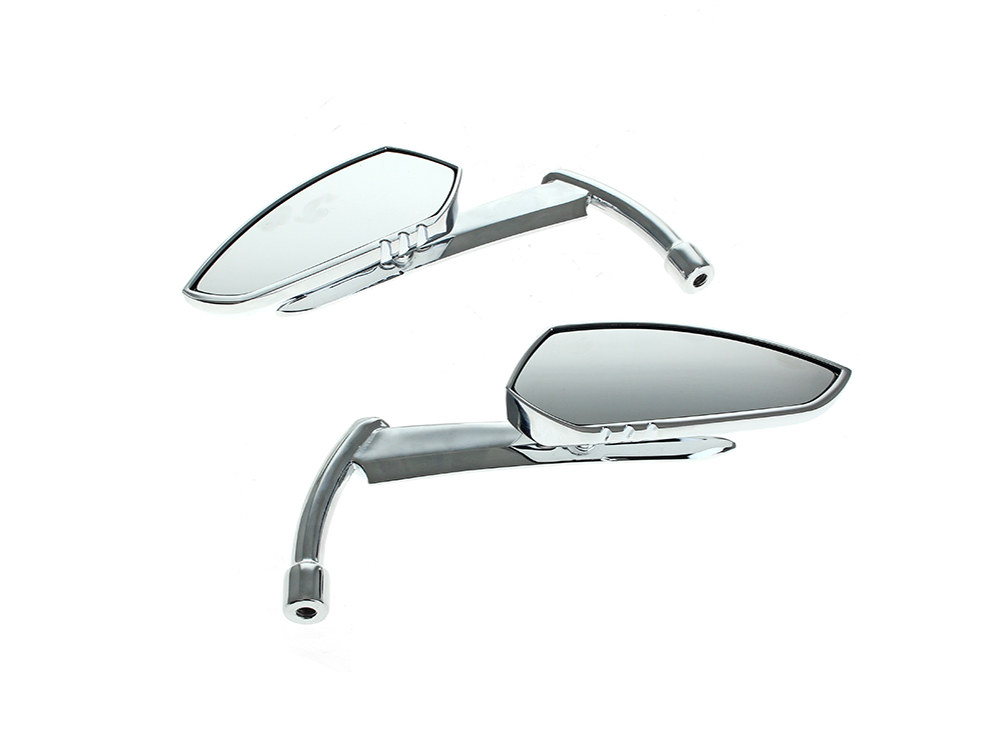 Rollies Speed Shop Scythe Mirrors with Blade Stem – Chrome