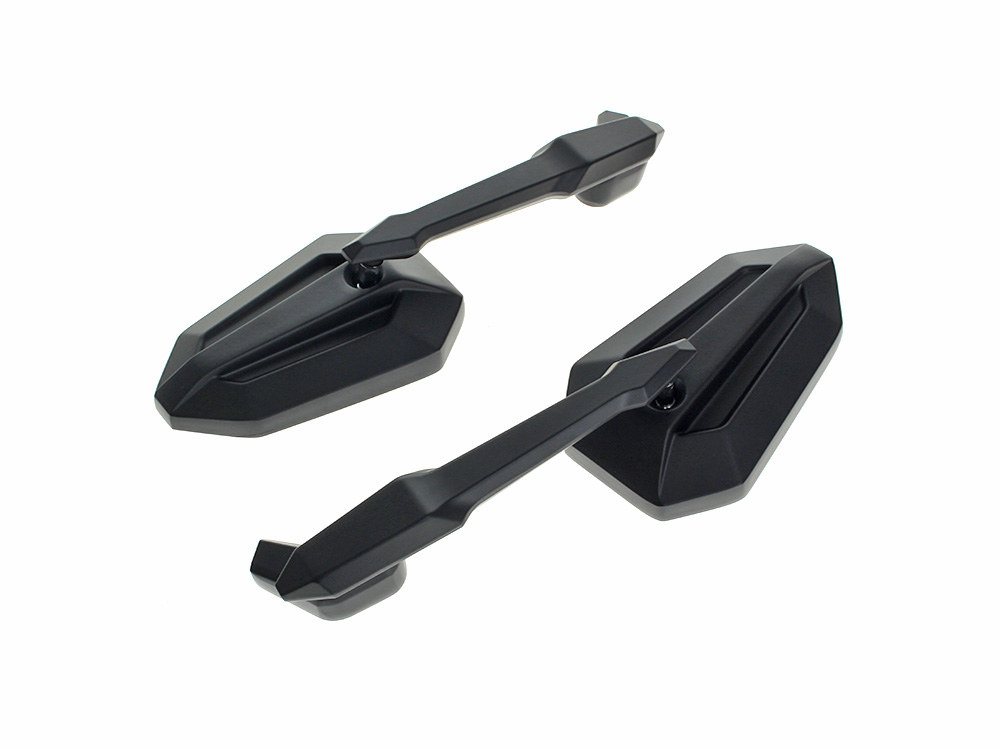 Rollies Speed Shop Extremity Mirrors with Adjustable Stem – Black