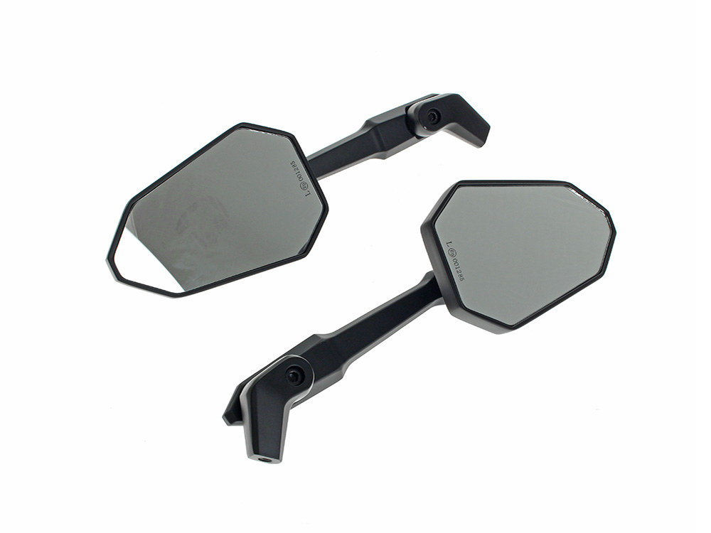 Rollies Speed Shop Extremity Mirrors with Adjustable Stem – Black