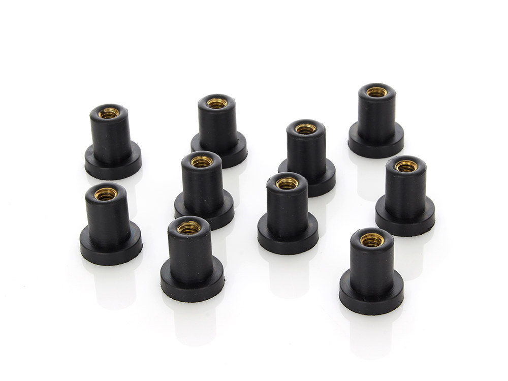 Rollies Speed Shop Wellnuts – Pack of 10. Fits FXR Side Cover & Oil Tank & Sportster Side Cover.