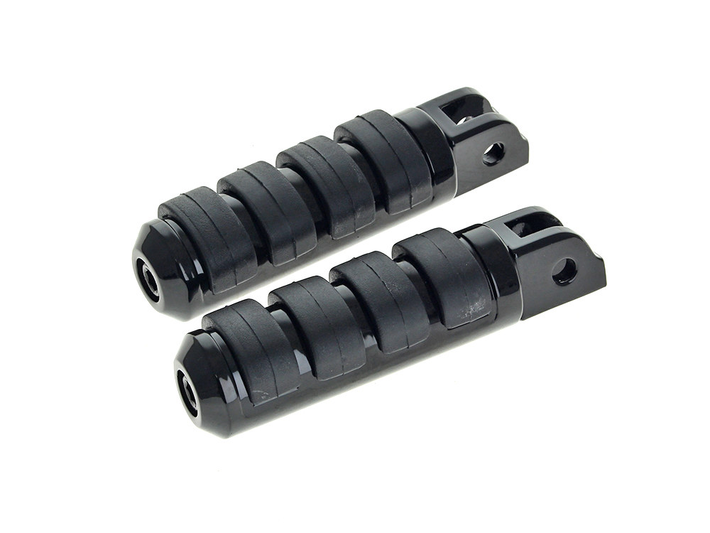 Rollies Speed Shop Comfort Iso Style Large Footpegs – Black. Fits Softail 2018up Front Rider