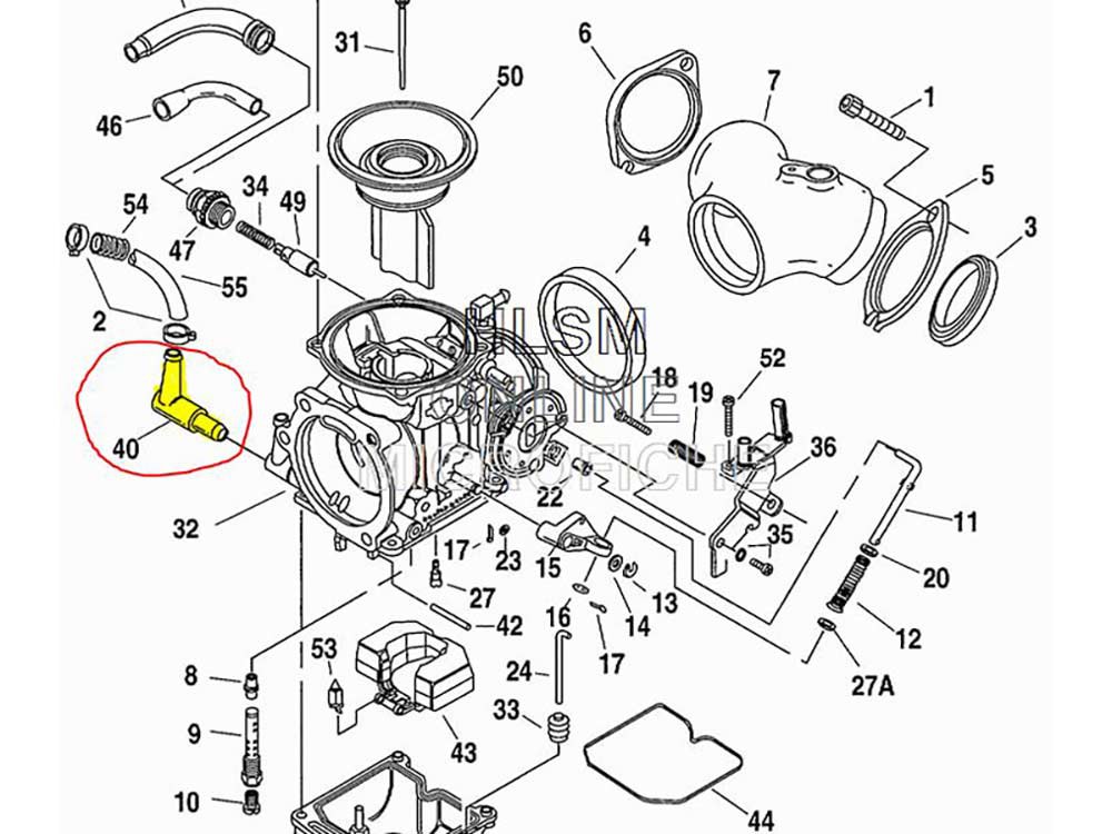 Rollies Speed Shop Fuel Inlet – Brass. Fits Big Twin & Sportster 1976-2006 with Keihin & CV Carburettor.