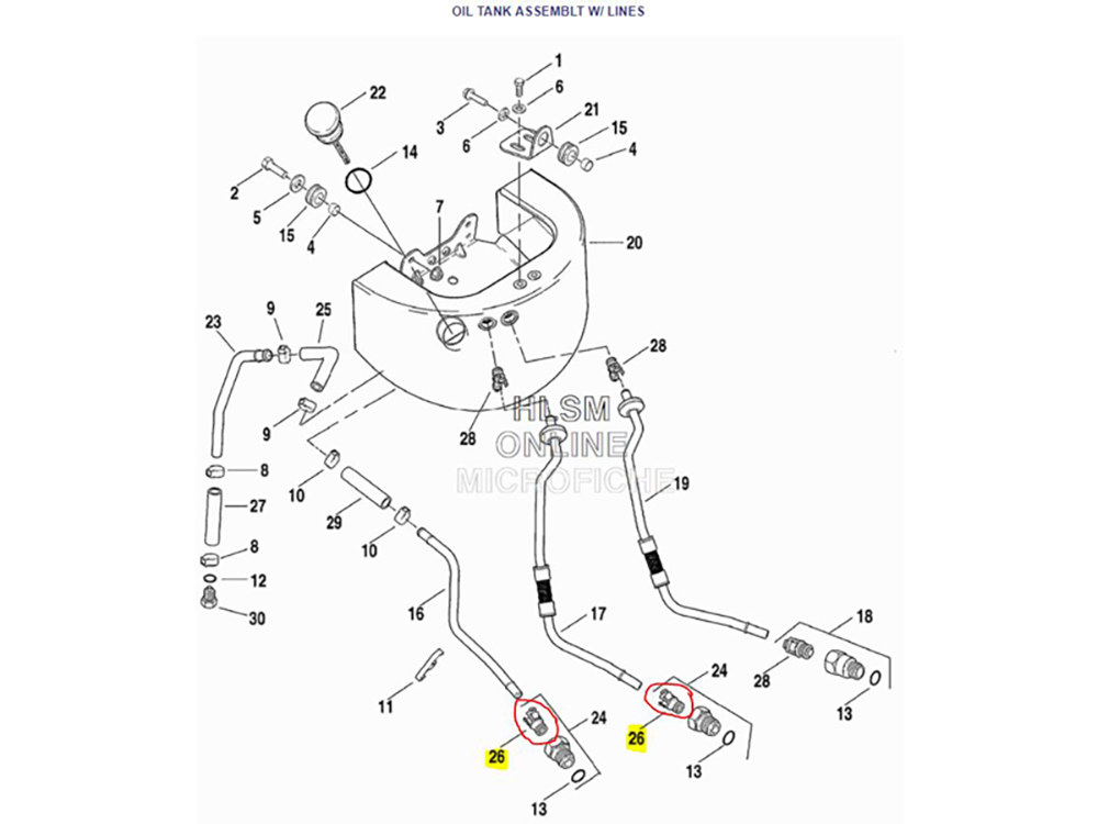 Oil Feed/Return Line Retainer Assy