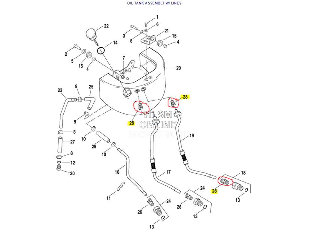 Rollies Speed Shop Oil Vent Line Retainer Assembly. Fits Softail 2000-2017.