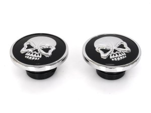 Rollies Speed Shop Screw-In Fuel Caps – Chrome & Black Skull. Fits H-D 1982-1995. Rollies Speed Shop Screw-In Fuel Caps – Chrome & Black Skull. Fits H-D 1982-1995.
