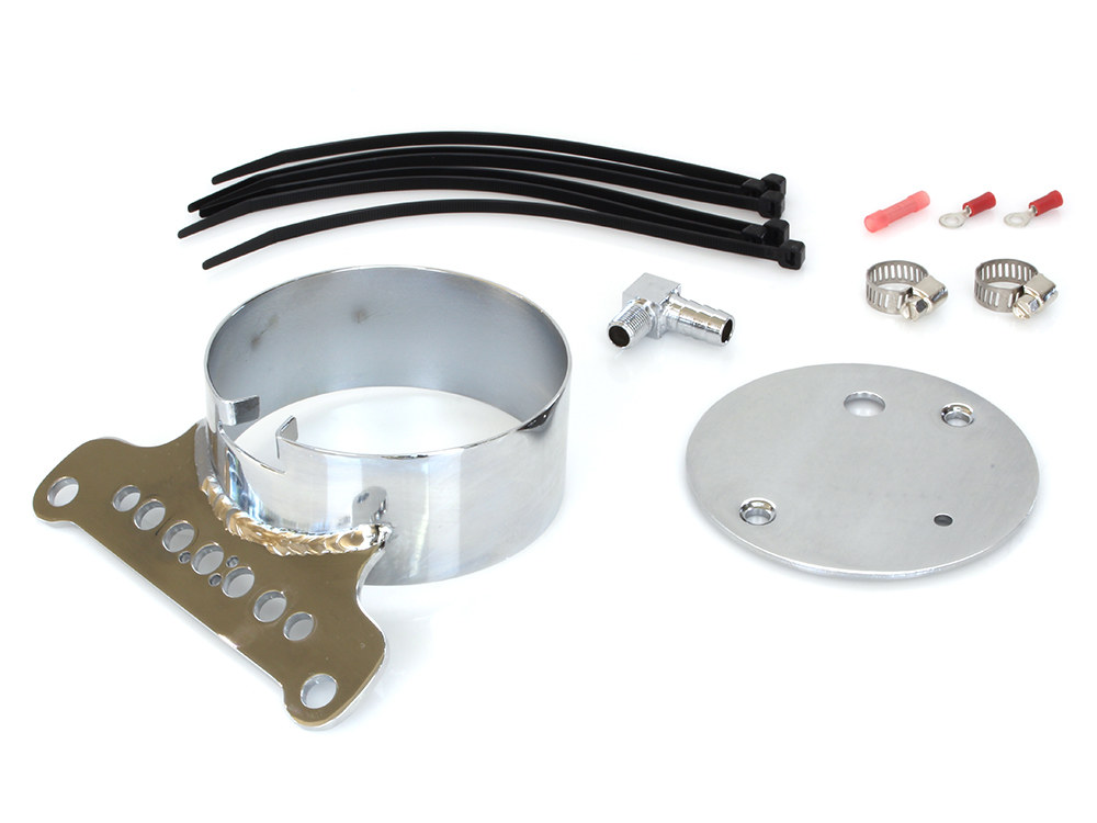 Rollies Speed Shop Single Gauge Mount – Chrome. Fits Dyna 1995-2004 & Sportster 1995-2021