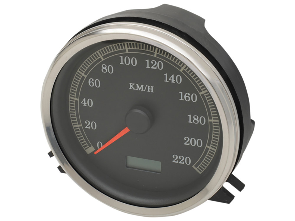 Rollies Speed Shop 5in. KPH Electronic Speedometer. Fits Softail 1996-2003 & FLHR 1999-2003.