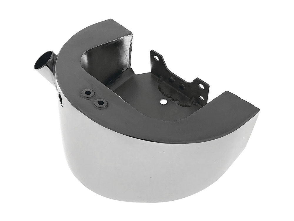 Rollies Speed Shop Side Fill Oil Tank – Chrome. Fits Softail 2000-2017.