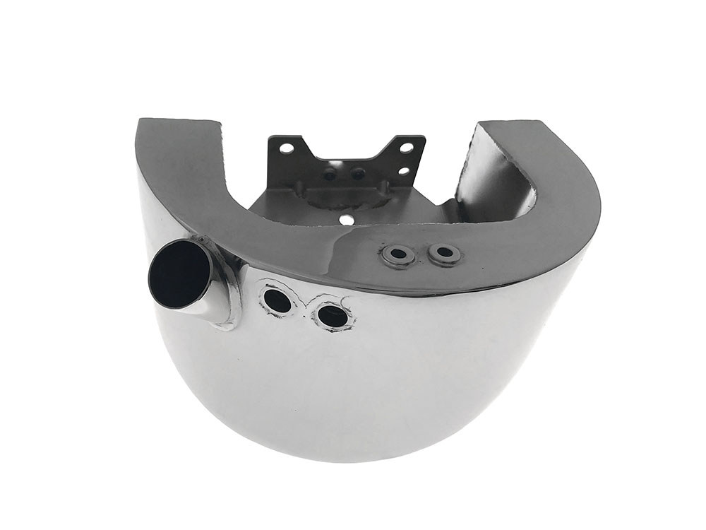 Rollies Speed Shop Side Fill Oil Tank – Chrome. Fits Softail 2000-2017.