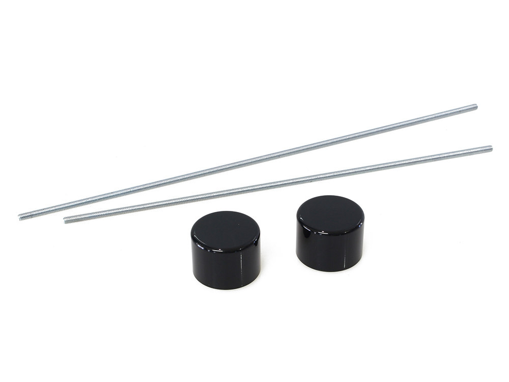 Rollies Speed Shop Rear Axle Covers – Gloss Black. Fits Softail 2018up