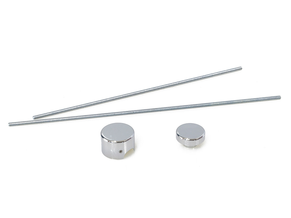 Rollies Speed Shop Swingarm Pivot Bolt Covers – Chrome. Fits Softail 2018up.